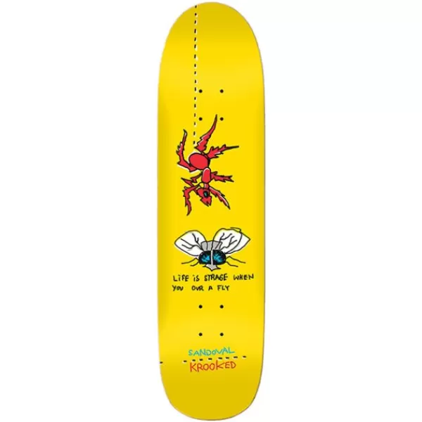 Bestsellers Krooked. Sandoval Fly Shaped Pro Deck 8.25. Yellow/Multi.** Best