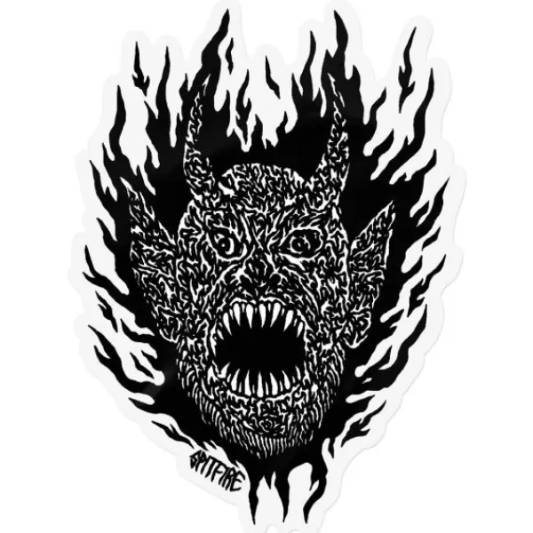 Bestsellers Spitfire. Fiend Sticker 4.25 Inch.** Outlet