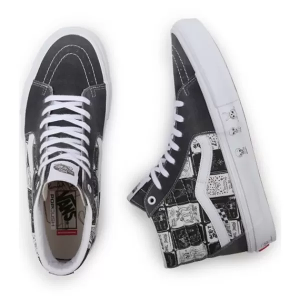 Bestsellers Vans. Daniel Johnston Skate Sk8-Hi. Raven/White.** Shop