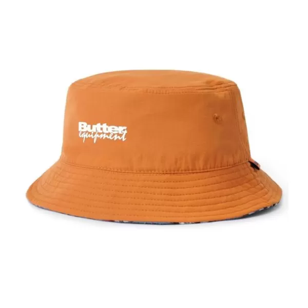 Best-Selling Butter. Plaid Reversible Bucket Hat. Brown/Black/Purple.** Discount