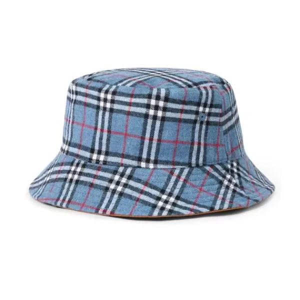 Best-Selling Butter. Plaid Reversible Bucket Hat. Brown/Black/Purple.** Discount