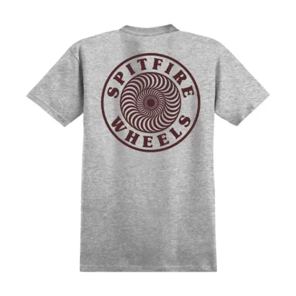 Excellent Quality Spitfire. Og Circle Outline T Shirt. Heather.** Best