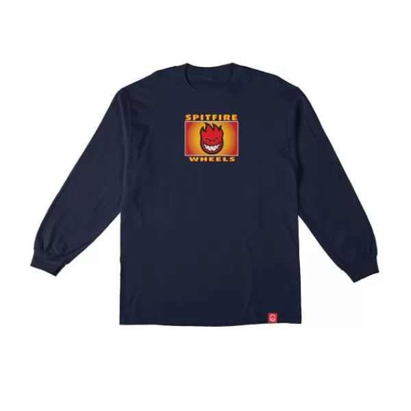 Excellent Quality Spitfire. Youth Label Longsleeve Tee. Navy.** Cheap