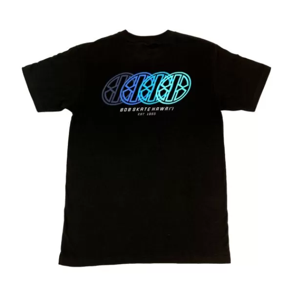 Exquisite Gifts 808 Skate. Medallion Fade T Shirt. Black.** Flash Sale