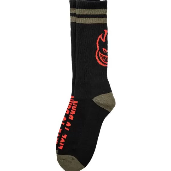 Exquisite Gifts Spitfire. Heads Up Sock. Black/Olive/Red.** Store