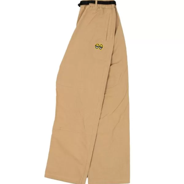 Gift Selection Krooked. Ripstop Double Knee Pants. Khaki/Yellow. Embroidery.** Fashion