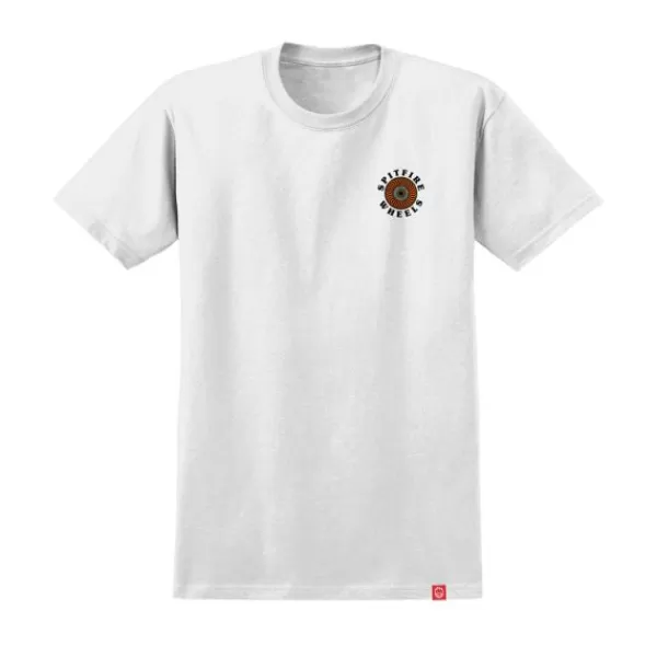 Gift Selection Spitfire. Og Classic Fill Tee. White/ Multi.** Sale