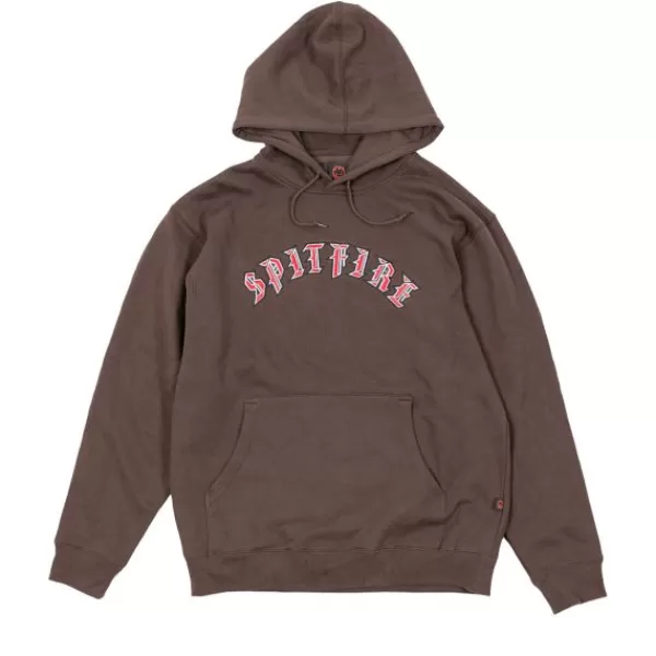 Hot Sale Spitfire. Old E Hoodie. Brown / Red / Black.** Shop