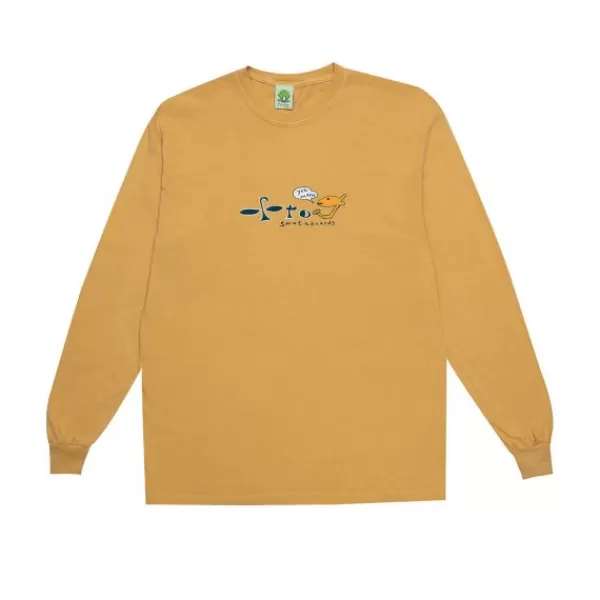 Latest Frog Skateboards. Yeah Mane Longsleeve T-Shirt. Yellow.** Cheap