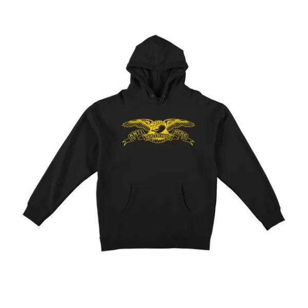 Lower Prices Anti Hero. Eagle Youth Hoodie. Black/ Yellow.** Flash Sale