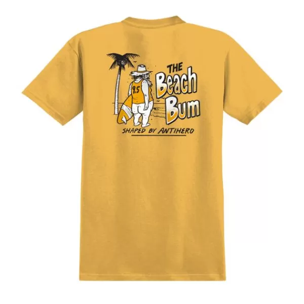 New Threads Anti-Hero. Beachbum T-Shirt. Gold / White.** Cheap