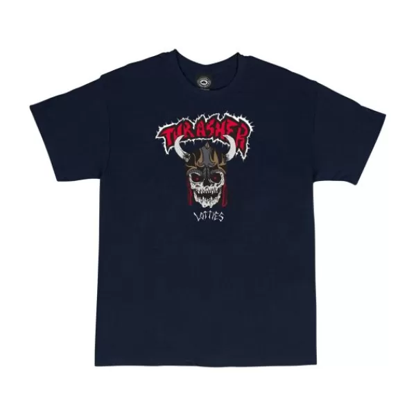 New Threads Thrasher. Lotties Tee. Navy.** Fashion