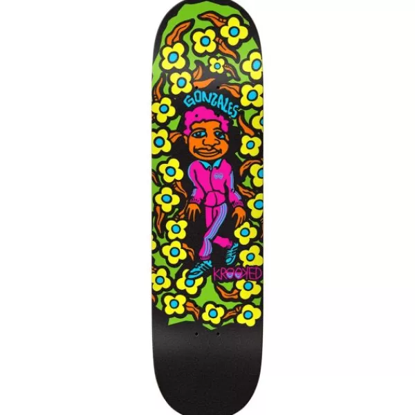 Official Krooked. Gonz Black Light Pro Deck 8.5. Black/Multi.** Outlet