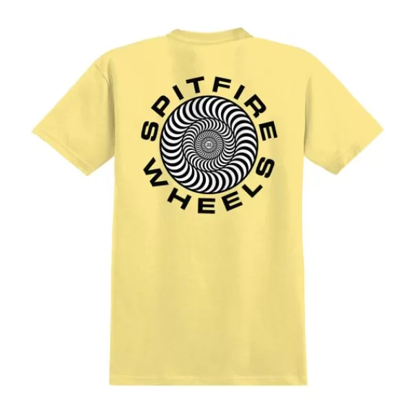 Official Spitfire. Classic 87 Swirl T-Shirt. Banana.** Cheap