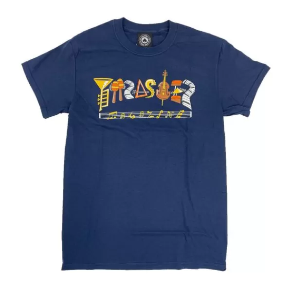 Official Thrasher. Fillmore T Shirt. Navy.** Sale