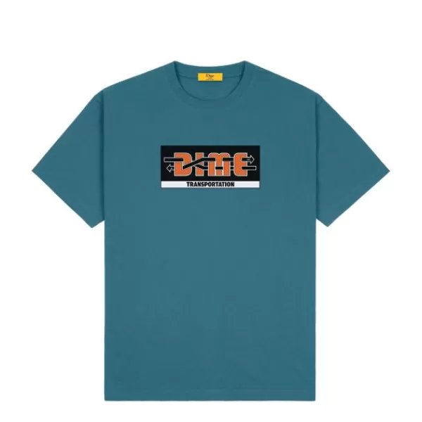 Quick Delivery Dime. Transportation T-Shirt. Teal.** Cheap