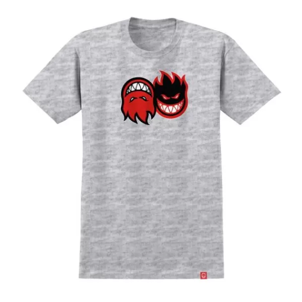 Top Selling Spitfire. Eternal T Shirt. Ash/ Red.** Hot