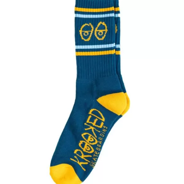 Unique Krooked. Eyes Sock. Blue/ Gold.** Sale