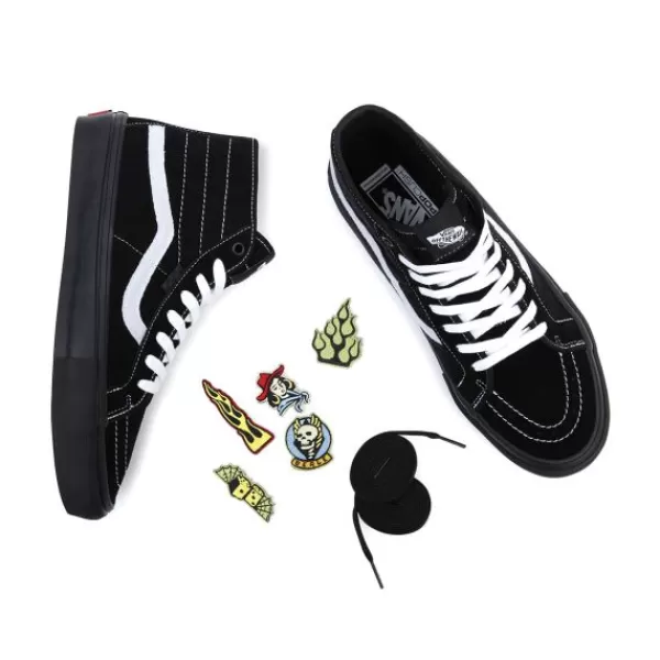 Unique Vans. Skate Sk8-Hi Decon Elijah Berle. Black.** Clearance